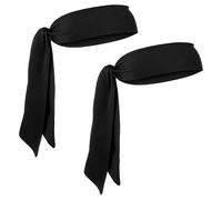 2 Pcs Sport Tie Headbands, Sweatband Sport Headband for Men Women, Adjustable Headband & Bandana for Basketball, Softball, Running, Workout, Yoga, Volleyball, Karate, Tennis