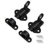 2 Pcs Spring Door Bolts,Door Bolt Locks,Latch Lock for Internal Door,Spring Latch Bolts with 8 Screws,Suitable for Fixing Windows,Wooden Door,Courtyard Doors, Cabinets,Storage Cabinets (Black)