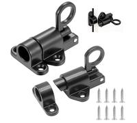 2 Pcs Spring Door Lock Latch, Automatic Spring Latch Lock, Self-Closing Latches for Windows, Wooden & Cabinet Doors (Black)