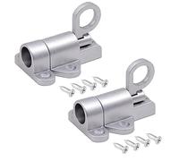 2 Pcs Spring Latch Bolt,Automatic Latch Lock,Spring Latch Lock,Automatic Spring Latch,Pull Ring Door Bolt,with Screws,Suitable for Windows,Wooden Doors,Courtyard Doors,Cabinet Doors (Silver)