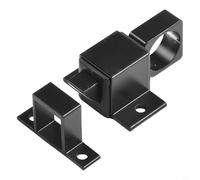 2 Pcs Spring Latch Bolt, Square Self-closing Bolt Door Latches Aluminum Alloy Security Automatic SASH Door Spring Bounce Locks(Black)