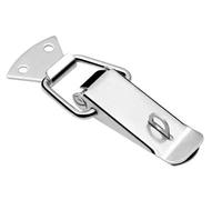 2 pcs Spring Loaded Toggle Latch Stainless Steel Catch Clamp Clips for Drawer/Toolbox/Closet/Cabinet/Case Box(5101B 90KG)