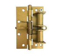 2 Pcs Spring Positioning Hinge Door Closer Closing Kitchen Cabinet Cupboard Automatic for Gate(Gold)