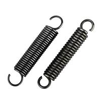 2 Pcs Spring Steel Tension Springs, 2.5mm WD 18mm OD 600mm Length, Reverse Hook Spring Replacement Part