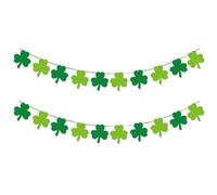 2 PCS St Patricks Day Banner,Shamrock Banner Decorations,Patricks Day Decorations,Irish Clover Banner,St. Patrick's Day Party Supplies,St Patricks Day Shamrock,St paddys day bunting