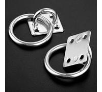 2 PCS Stainless Boat Fittings,M8, with Screws, Durable, Safe Guard, Boat Plate Rings for Ship/Marine