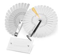 2 Pcs Stainless Feeler Gauges, 32 Pieces Universal Blade Feeler Gauges Metric and Imperial for Measuring the Width, Thickness, Measuring Tool