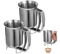 2 PCS Stainless Steel Batter Dispenser 27 oz Pancake Batter Dispensing Container with Handle