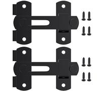 2 PCS Stainless Steel Black Door Lock,Safety Door Latch,Flip Latch for Door and Window