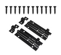 2 Pcs Stainless Steel Bolt Lock Gate Latch for Doors Sliding Barrel Locks with Screw Holes Durable Security Fits Outdoor for Door