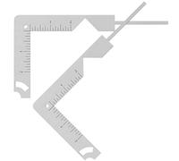 2 Pcs Stainless Steel Book Cover Guide, 7.7 x 4 in Bookbinding Tool for Accurate Measuring, Right Angle, Corner Rounder, Multi-Use for DIY Crafting Projects