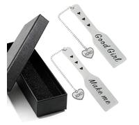 2 Pcs Stainless Steel Bookish Dark Romance Bookmarks with Gift Box