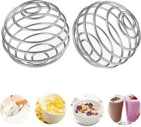 2 PCS Stainless Steel Bottle Mixer Ball Blender Whisk Protein Shaker Ball Protein Mixer Protein Shaker Bottle Cup Wire Whisk for Protein Blended Drinks Wire Whisk Ball