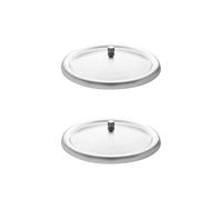 2 Pcs Stainless Steel Cup Lid Tea Cup Cover Mug Cap Cover for Kitchen Coffee Water