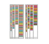 2 Pcs Stainless Steel Diamond Art Ruler, Diamond Art Accessories Dot Drill Alignment Tool for Square and Round Drill Straightenin (Mashup, Small Size)