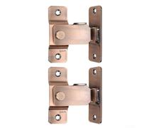 2 PCS Stainless Steel Door Latch 90 Degree Right Angle Sliding Lock with 360 Degree Rotation and Dual Installation Options for Home Safety (Silver)