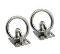 2 Pcs Stainless Steel Eye Plates, Duty Pad Eye Plate, Diamond Boat Pad Eye Plate Anchor With Ring For Rigging Deck(8mm)