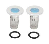 2 Pcs Stainless Steel Floor Drain Filter, Pop Up Drain Stopper Hair Catcher Bathroom Sink Stopper with Rubber Rings for Bathroom Kitchen Wash Basin