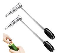 2 Pcs Stainless Steel Hand Spiralizer for Vegetables Portable,Manual Potato Spiral Cutter Peelers with Ergonomic Handle,Easy to Grip & Operate Courgette Spiralizer Kitchen Accessories Tool