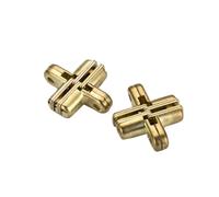 2 Pcs Stainless Steel Invisible Hinge Silent Design Heavy Duty Concealed Zinc Alloy Thickened Durable Cabinet Door for Door Installation(Gold)