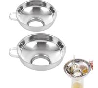 2 Pcs Stainless Steel Jam Funnel, Wide opening funnel for Kitchen Transferring Fluid, Powder, Wine, Cooking Oil, Beans and Jam