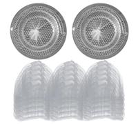 2 pcs Stainless Steel Kitchen Sink Strainer With Handle Anti-Clogging Drain Hair Catcher Disposable Mesh Sink Strainer Bags Plug Replacement Kitchen Accessories for Food Waste Leftovers Garbage
