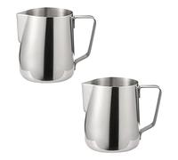 2 Pcs Stainless Steel Milk Pitchers - 100 ML Professional Barista Milk Jugs for Latte, Cappuccino, Mocha