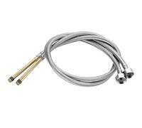 2 Pcs Stainless Steel Nylon Braided Tube Pipe Hose Silicone Plumbing Ther Moresistant Tap Pipe Basin Faucet Duct Kitchen Bathroom for Kitchen(80cm)
