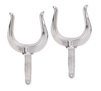 2 Pcs Stainless Steel Oar Lock Oarlock Rowlock Premium Marine Row Boat Dinghy Water Raft Boat Kayak Canoe Oar Lock Rowlock Side Mount, Universal Fit 1/2in Shaft Oarlock for Marine