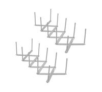 2 PCS Stainless Steel Ribs - Adjustable Length Pot Lid Storage Rack Ribs - for Kitchen Grill