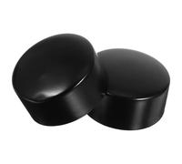2 Pcs Stainless Steel Round Handrail End Caps Protective Cover | Versatile Design, for Homes and Commercial Settings, Black Finish, Easy Installation, Minimalist Style