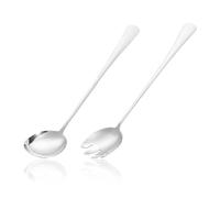 2 Pcs Stainless Steel Salad Spoons, Salad Spoons and Forks, Long Handled Salad Spoons, Salad Fork Claws, Reusable Salad Forks, Salad Cutlery Set