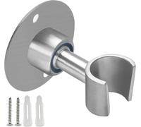 2 PCS Stainless Steel Shower Head Holder 360° Rotating Wall Bracket U-Shaped Clamp Fits Most Standard Shower Heads