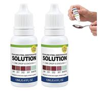 2 Pcs Stainless Steel Test Liquid, 12ml Detection Reagent, Rapid Tableware with Analysis Solution, Inspection Utility with Easy Use, Compact Accessory, Portable Pack for Material Testing Kitchen Lab