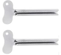 2 Pcs Stainless-Steel Tube Toothpaste Squeezer Keys Metal Hair Dye Color Key Roller Dispenser Wringer Tool Durable Processing Bathroom Safety, Aids Accessories