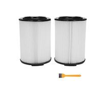 2 Pcs Standard Wet Dry Vac HEPA Filter Replacement Washable。 Compatible for Ridgid VF4000 Vac 5-20。 Gallons Vacuum Cleaner Filter