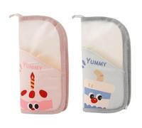2 Pcs Standing Toiletry Bag for Travel, Zip Multi-Functional Cosmetics Bags