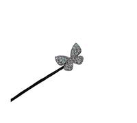 2 Pcs Star Rhinestone Flower Hair Clip Magic Bun Curler Styling Twist Maker Tools Dount Accessories Women Braider(Light yellow)