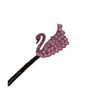 2 Pcs Star Rhinestone Flower Hair Clip Magic Bun Curler Styling Twist Maker Tools Dount Accessories Women Braider(Burgundy)