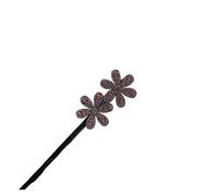 2 Pcs Star Rhinestone Flower Hair Clip Magic Bun Curler Styling Twist Maker Tools Dount Accessories Women Braider(Purple)