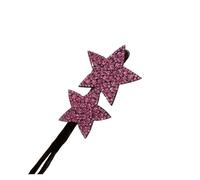 2 Pcs Star Rhinestone Flower Hair Clip Magic Bun Curler Styling Twist Maker Tools Dount Accessories Women Braider(Army green)