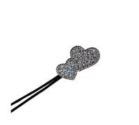 2 Pcs Star Rhinestone Flower Hair Clip Magic Bun Curler Styling Twist Maker Tools Dount Accessories Women Braider(Dark grey)
