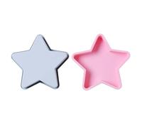 2 Pcs Star Shaped Cake Pans for Baking, Silicone Cake Molds, Flexible Baking Pans for Mousse Dessert, Cheese Cakes, Blue and Pink, Suitable for Birthdays and Parties