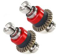 2 pcs Steel Assembled Differential 30T 0.8Mod GROM for ARRMA 1/18 Granite Typhon 1/14 Mojave GROM,Replacement # ARA311177#ARA311177V2 (Silver Red)