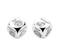 2 PCS Steel Gifts for 11th Anniversary, 11 Year Anniversary Steel Gift, Food Dice, Date Night Ideas, Couples Gifts Stocking Stuffers for Him Her Valentines Birthday Gift for Wife Fathers Day Husband