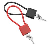 2 Pcs Steel Rope Padlocks with Same Keys, Padlock Long Shackle Outdoor, Padlock Flexible Cable for Suitcase Gate Bicycle Gym Locker