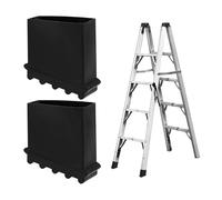 2 Pcs Step Ladder Feet, Non-Slip Ladder Rubber Feet, 25x50mm Rubber Cover, Black Ladder Stabilizers for Home and Industrial Step Ladders (Black)