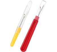 2 Pcs Stitch Unpicker Tool,Seam Ripper,Seam Rippers for Sewing,A Gift for Sewing Enthusiasts (Red,Yellow)