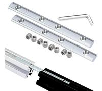 2 Pcs Straight Line Track Connectors with Screws, L-type wrench, 180mm Aluminium Extrusion Profile Joint Inside Connectors Straight Line Connector for 4040 Series T Slot 8mm Aluminum Extrusion Profile
