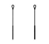 2 Pcs Straw Cleaner Brush, Silicone Cleaning Brushes Extra Long Straw Cleaner Brush, Non-Slip Handle Soft And Bendable, for Metal Glass Straws, Crevice Pipe Tube(6mm+9mm, Black)